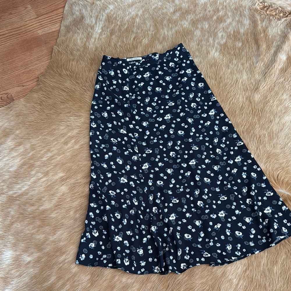 Reformation Floral Blue and White Women's Skirt